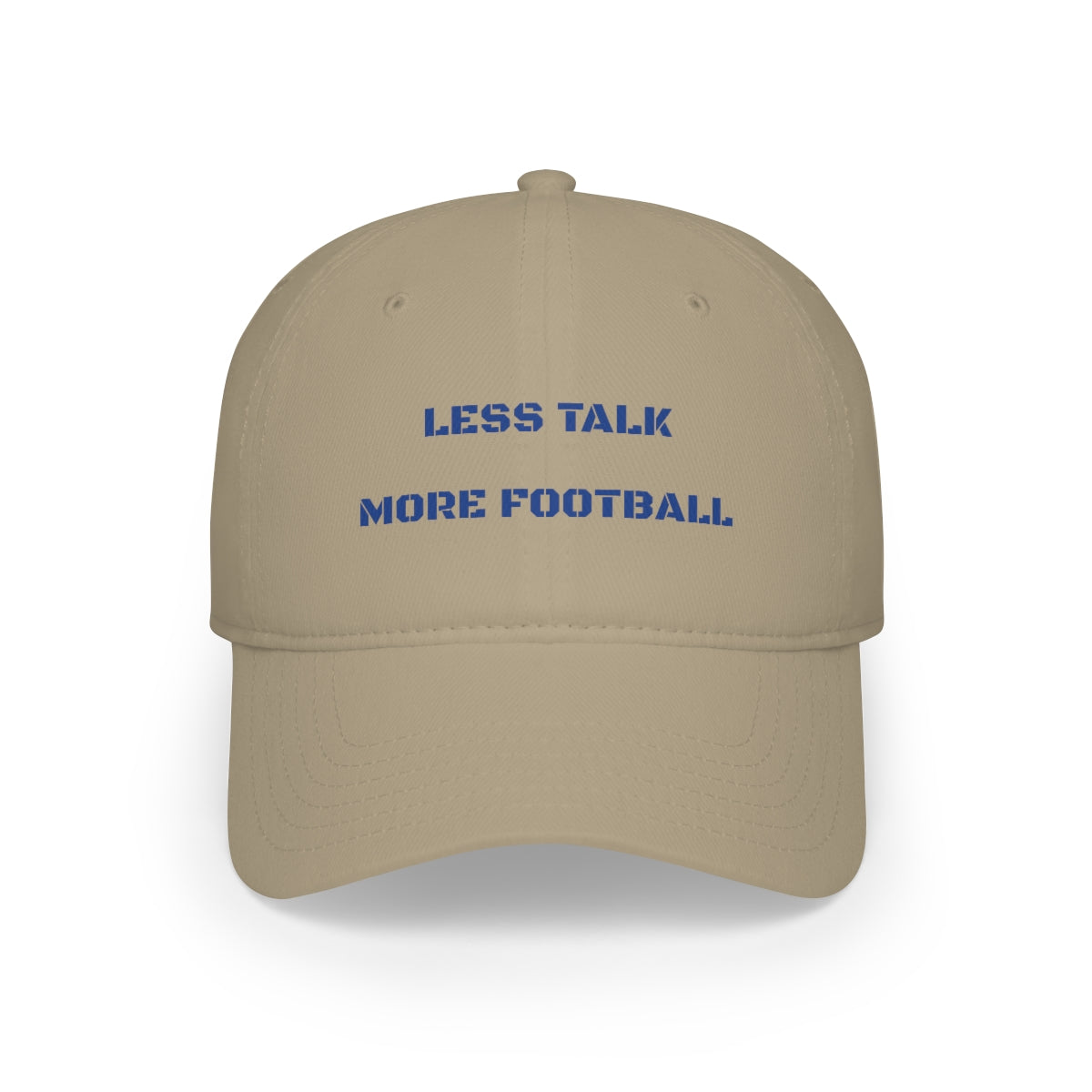 LESS TALK MORE FOOTBALL - Low Profile Baseball Cap – Tee And Mug Fun