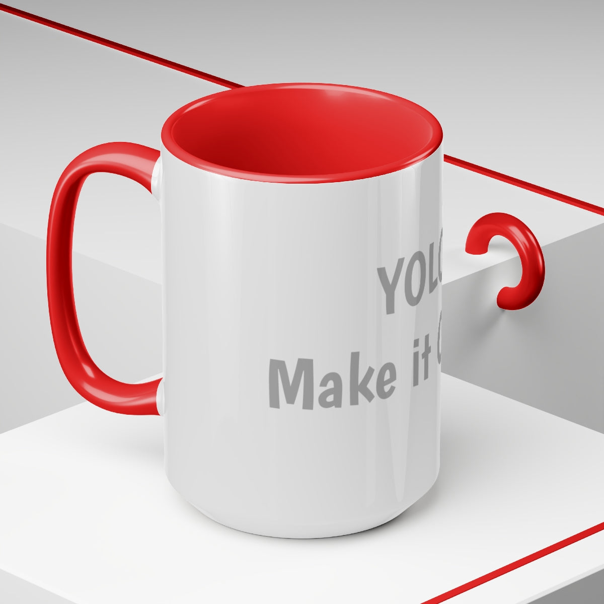 15 oz - YOLO Make it Count - Two-Tone Coffee Mugs