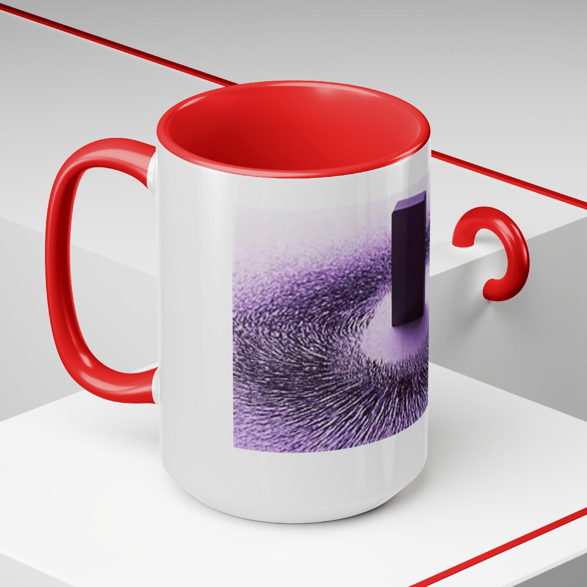 15oz Mug - Cool Magnet flux pattern - Two-Tone Coffee Mugs
