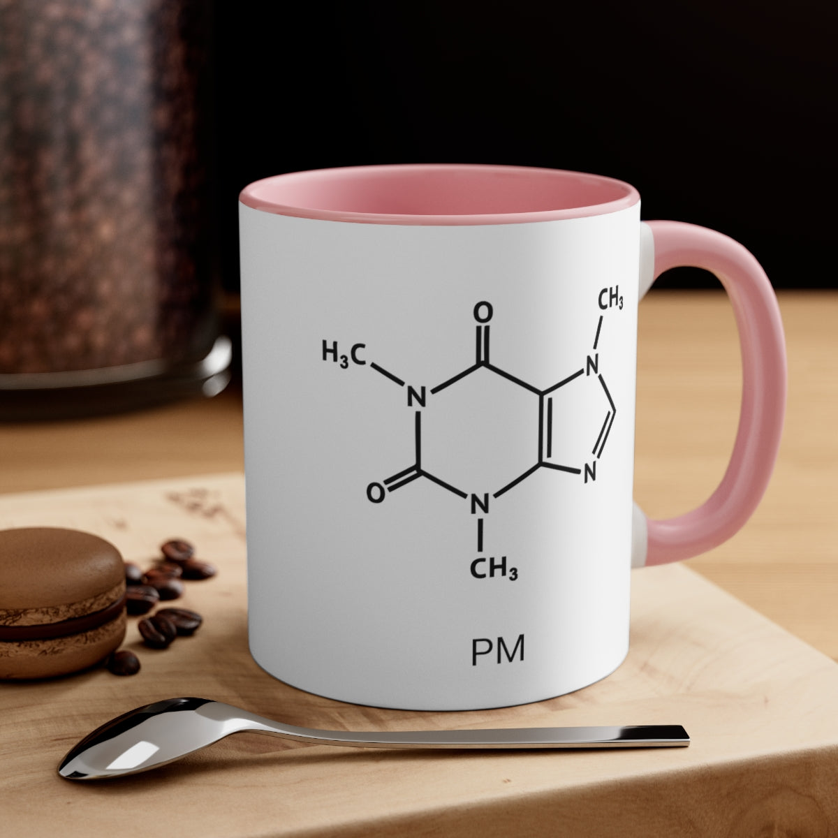11oz Mug: AM - Caffeine, PM - Alcohol Accent Coffee Mug