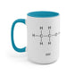 15oz Mug:  AM - Caffeine,  PM - Alcohol    Two-Tone Coffee Mugs, 15oz