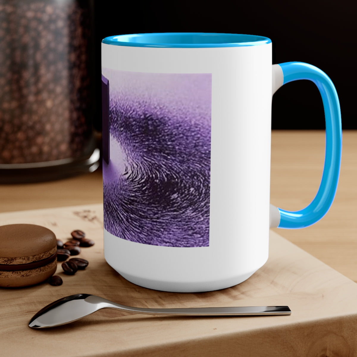 15oz Mug - Cool Magnet flux pattern - Two-Tone Coffee Mugs